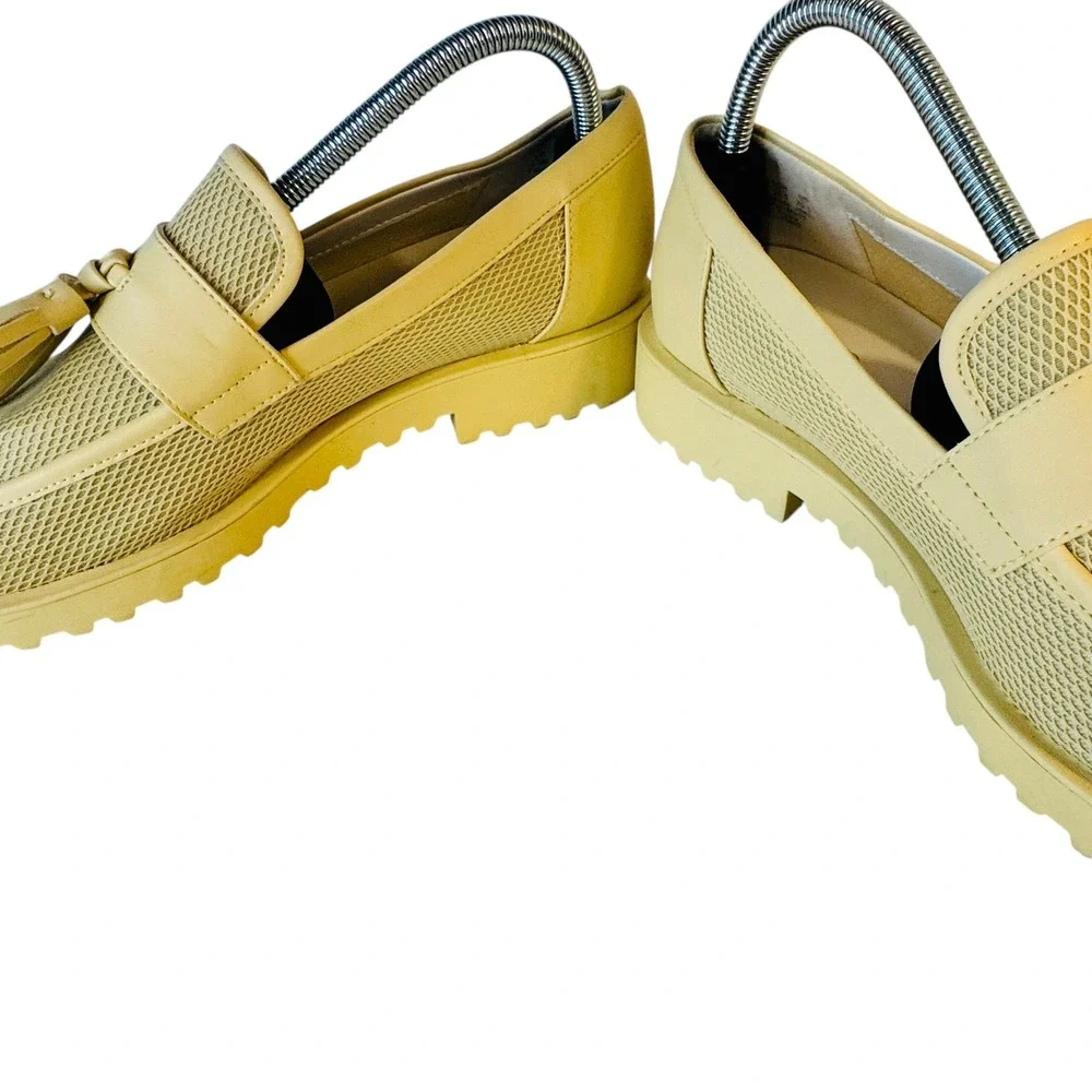 Franco Sarto Carolynn Mesh Tassel Lug Loafer Flats Women's Shoes‎ Excellent 9.5